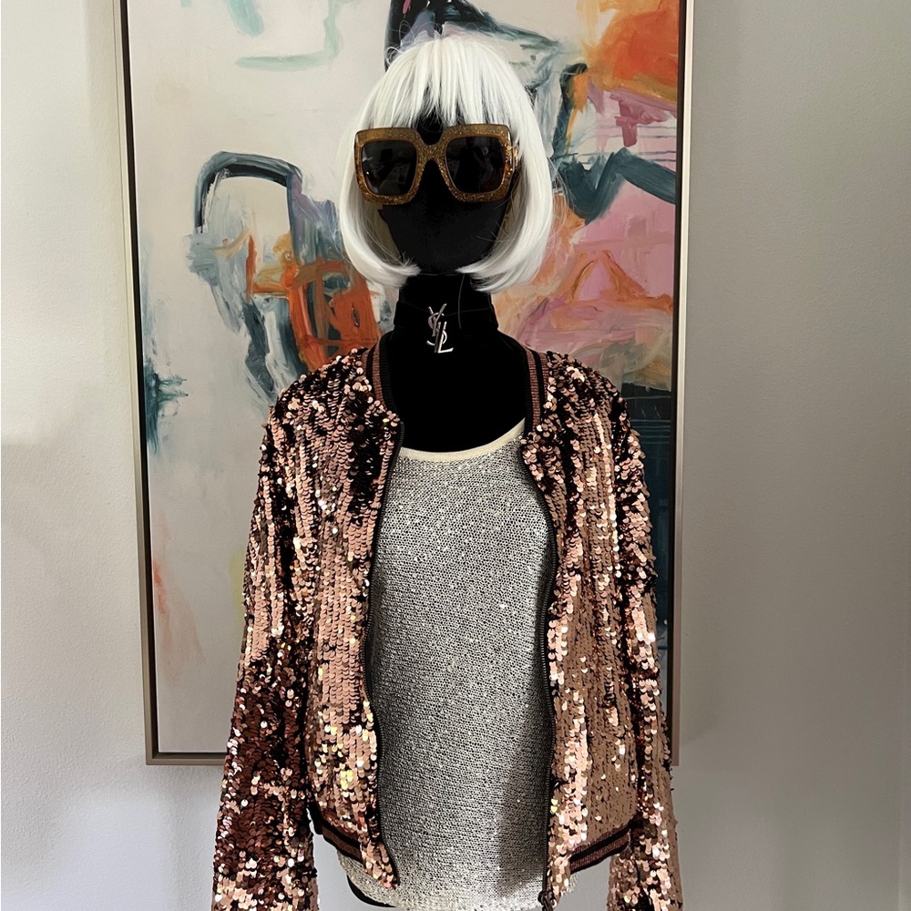 Scripted Sequin Bomber Jacket - Scripted- NWT. New With Tags.